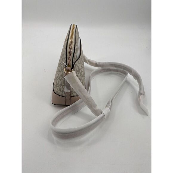 Michael Kors Greenwich Jet Set Charm Dome Crossbody Bag Vanilla White Soft Pink - Picture 5 of 8